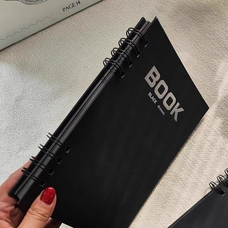 Art Sketchbook Ring - A4 Black Card Sketchbook Double Iron