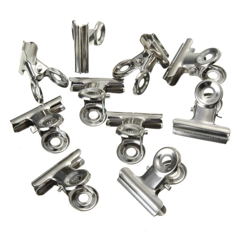 Affordable 10 Pcs Silver Tone  - огляд і ціна Binder Clip Assorted