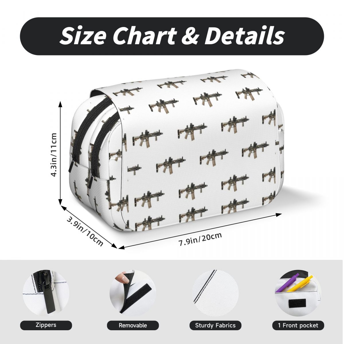 AR-15 Tan Camo Gun - White Pen - огляд і ціна Tan Stationery & Office Supply