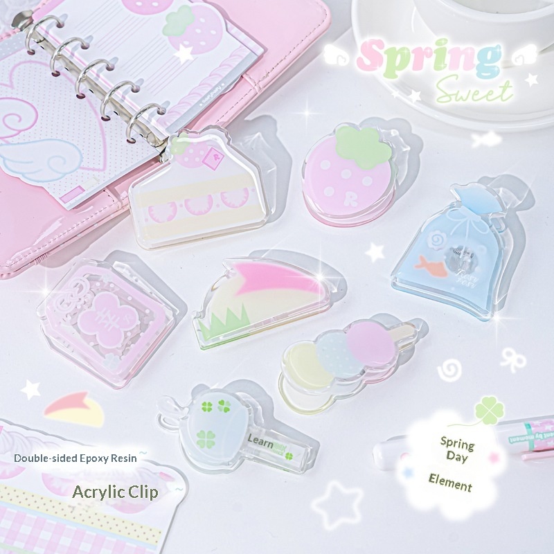 RosyPosy Clear Acrylic Clip Cu - огляд і ціна Binder Clip Assorted