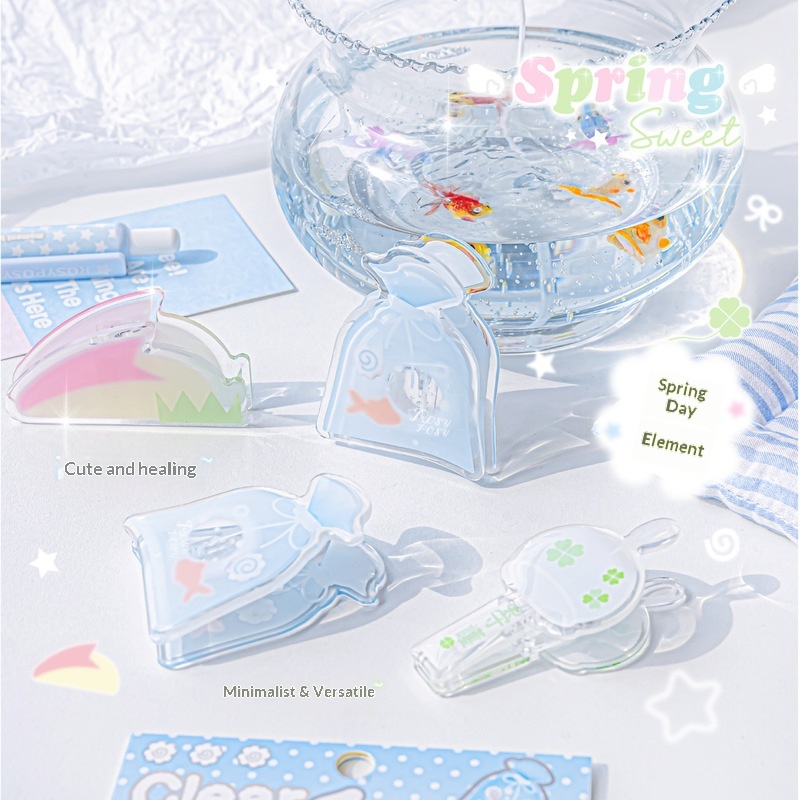 RosyPosy Clear Acrylic Clip Cu - огляд і ціна Binder Clip Assorted