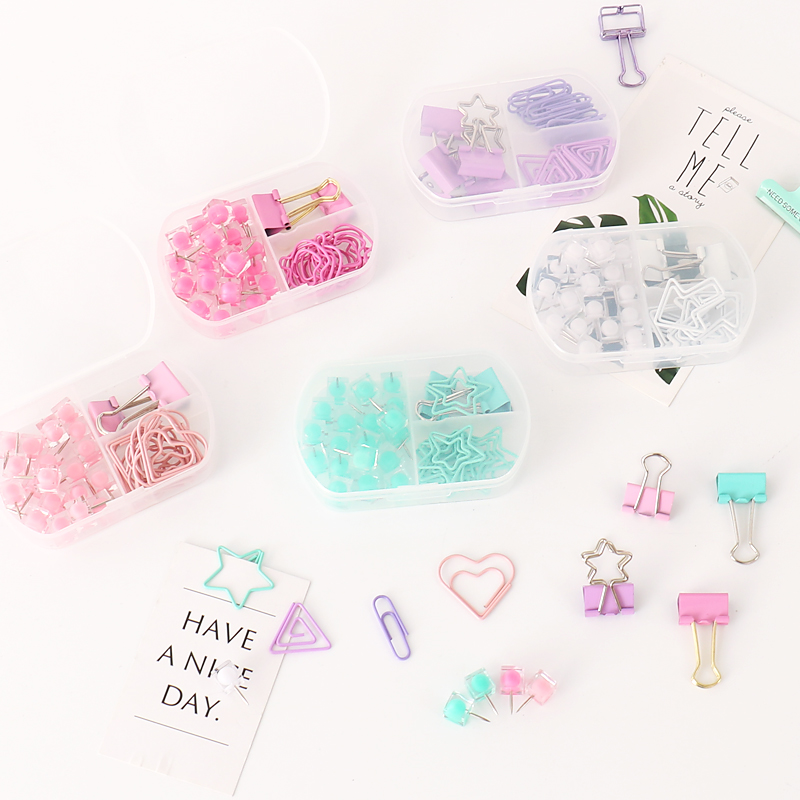 TUTU coloful Binder clips push - огляд і ціна Binder Clip Assorted