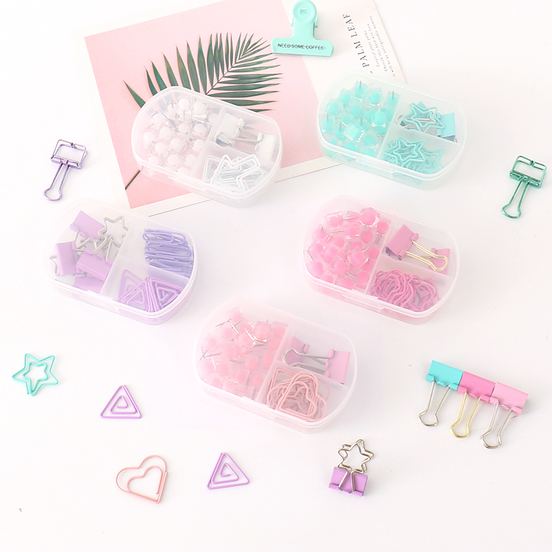 TUTU coloful Binder clips push - огляд і ціна Binder Clip Assorted