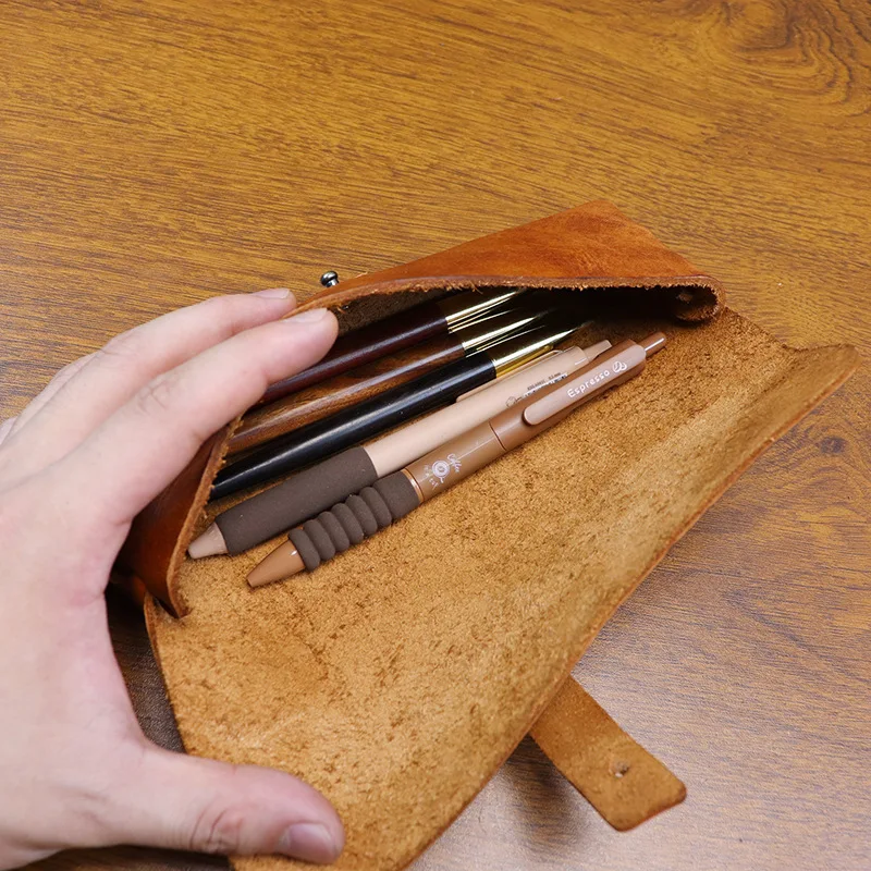 Ins Retro Tanned Leather Korea - огляд і ціна Tan Stationery & Office Supply